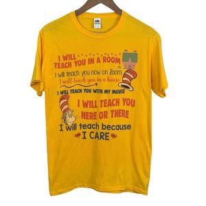 Dr. Seuss Womens Short Sleeve Graphic T-Shirt Teacher Saying